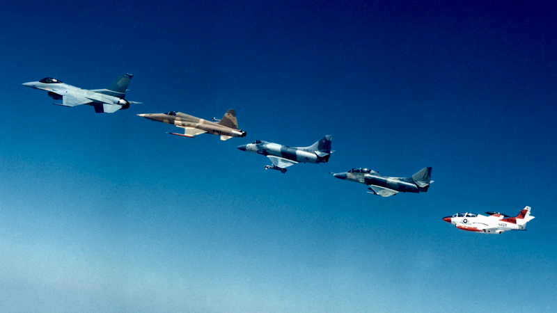 F-16N, F-5N, A-4N, TA-4N, and Trainer.